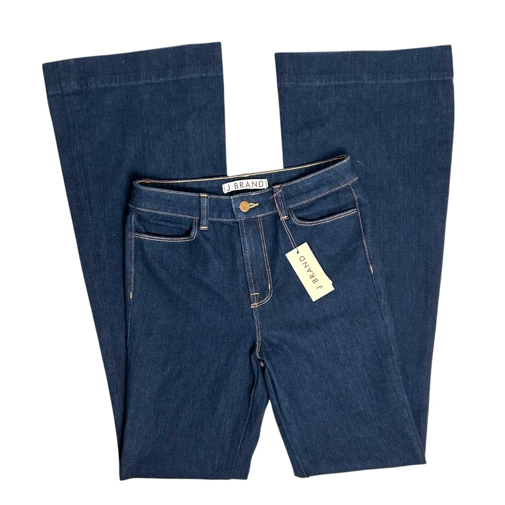 NWT J Brand The Doll High Rise Bell Bottom Flare Jeans Indigo Blue Size 28